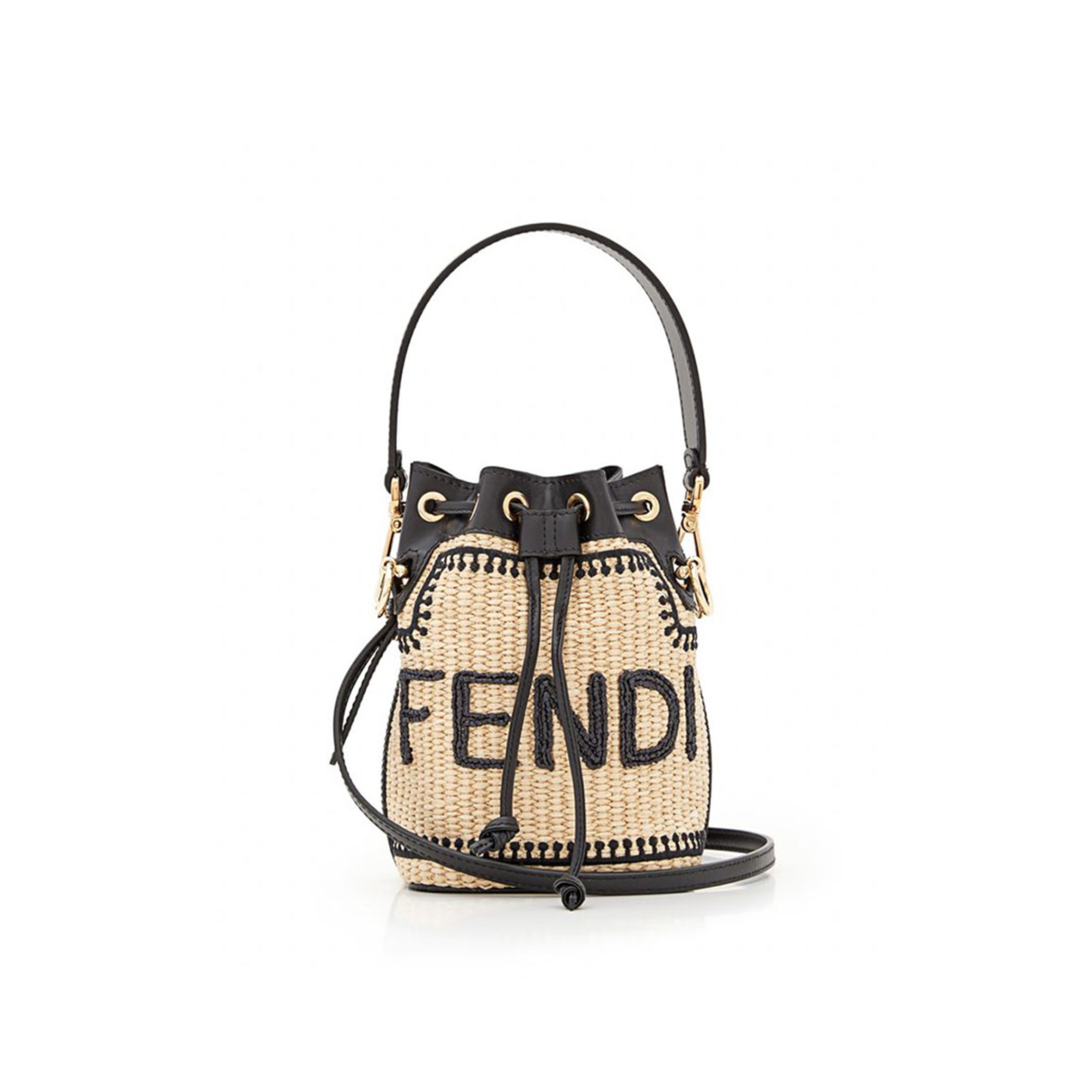 FENDI MON TRESOR CROCHET STRAW MINI BAG 8BS010AKMVF0VPJ (19*12*10cm)